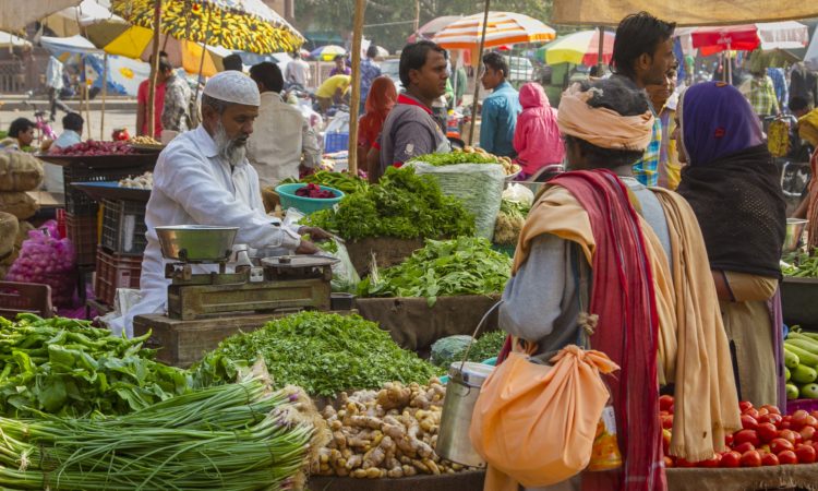 Caminando los mercados de la India